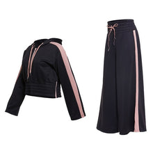 Load image into Gallery viewer, Vansydical Autumn Winter Sports Suits Women's Gym Clothes Yoga Set Loose Sexy Exposed Navel Dance Clothing Sportswear 2pcs