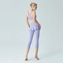 Load image into Gallery viewer, Yoga Sets Sports Suits Women Slim Sleeveless Exercise Shirts Gym Clothes Spandex Running Tights Ladies Girls Leggings Fitness