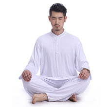 Load image into Gallery viewer, Spring Autumn Men Yoga Set Cotton Linen Loose Wide Leg Male Martial Arts Suit Tai Chi Uniform Meditation Suit Casual Set