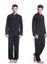 Load image into Gallery viewer, Spring Autumn Men Yoga Set Cotton Linen Loose Wide Leg Male Martial Arts Suit Tai Chi Uniform Meditation Suit Casual Set