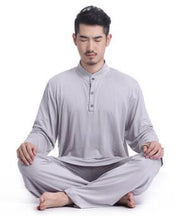 Load image into Gallery viewer, Spring Autumn Men Yoga Set Cotton Linen Loose Wide Leg Male Martial Arts Suit Tai Chi Uniform Meditation Suit Casual Set