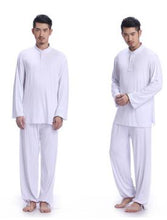 Load image into Gallery viewer, Spring Autumn Men Yoga Set Cotton Linen Loose Wide Leg Male Martial Arts Suit Tai Chi Uniform Meditation Suit Casual Set