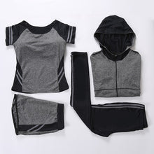 Load image into Gallery viewer, Yoga Set 2018 New Spring Tracksuit For Women Female Jogging Suit Breathable Long Sleeve Jackets Bra Shirt Shorts Legging Fitness