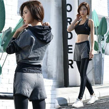 Load image into Gallery viewer, Yoga Set 2018 New Spring Tracksuit For Women Female Jogging Suit Breathable Long Sleeve Jackets Bra Shirt Shorts Legging Fitness