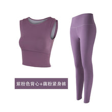 Load image into Gallery viewer, 2019 women&#39;s sportswear yoga set fitness gym clothes running tennis shirt+pants yoga leggings jogging workout suit
