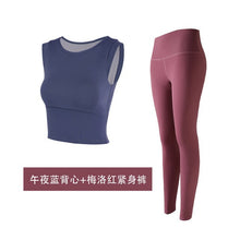 Load image into Gallery viewer, 2019 women&#39;s sportswear yoga set fitness gym clothes running tennis shirt+pants yoga leggings jogging workout suit