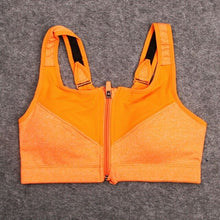 Load image into Gallery viewer, Women Sports Bra Zipper Running Gym Yoga Fitness jogging Padded Wirefree Shakeproof Push Up Top Bras sexy women fitness stretch