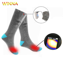 Load image into Gallery viewer, Winter Heated Sports Socks with 2200mah Rechargeable Lithium Battery for Women Yoga Pilates Socks Men Ski Rid Basketball Socks