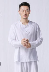 Asian Men Yoga Clothes Sets Cotton Meditation Clothing Shirt and Pants 2pcs/set Tai Chi Suit conjunto de yoga