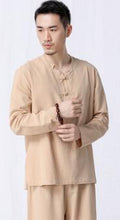 Load image into Gallery viewer, Asian Men Yoga Clothes Sets Cotton Meditation Clothing Shirt and Pants 2pcs/set Tai Chi Suit conjunto de yoga