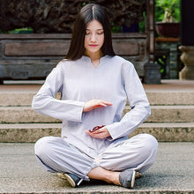 Load image into Gallery viewer, Women Gym Sport Suits Tracksuits Kong Fu Yoga Shirt Pants Loose Yoga Sportswear Set Large Size Tai Chi Clothing