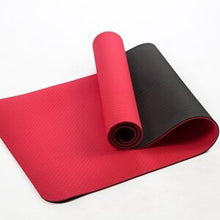 Load image into Gallery viewer, TPE Natural Fold Yoga Mat Yoga Mat for Fitness Pilates 6mm 183*61*0.6cm Tasteless for Beginners Yoga-Mats-Fitness Free shipping