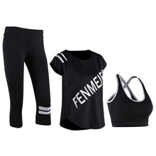 Load image into Gallery viewer, Yoga Set Apparel Women Sport Bra Fitness Running Clothes Breathable Strappy Vest Seamless Padded Tights Stretch Yoga Top Legging