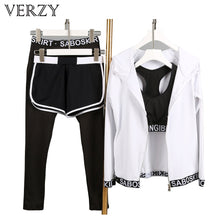 Load image into Gallery viewer, 2017 New 4 Pieces Letter Sport Suit Womens Yoga Set Women Fitness Plus Size Jogging Breathable Exercise Sports Bra Outdoor