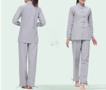 Load image into Gallery viewer, 3color high-grade linen&amp;cotton Autumn&amp;Winter Yoga suit female lay meditation uniforms fitness clothing sets gray/coffee/white