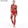 Load image into Gallery viewer, Skin Compression Tights Women Yoga sets Red Print Set FitnessTraining Shaper Tight Sport Jerseys Bodybuilding Woman