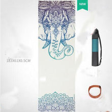 Load image into Gallery viewer, 2018 new pvc Yoga mat 5mmExtra Thick High Density double  Exercise Yoga Mat with Carrying Strap