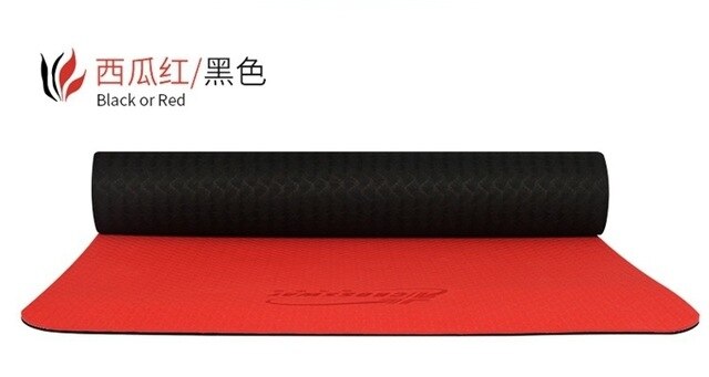 CROSSWAY Yoga Mats High Density 0.9 KGS 6mm TPE Bicolors Fitness Exercise Pilates Home Mat 6 Colors 183cm*61cm*6cm