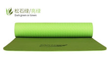 Load image into Gallery viewer, CROSSWAY Yoga Mats High Density 0.9 KGS 6mm TPE Bicolors Fitness Exercise Pilates Home Mat 6 Colors 183cm*61cm*6cm