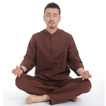 Load image into Gallery viewer, Men Yoga Clothing Jogging Suit Chinese Zen Suit Healthy Fabric Tracksuit Men Quick Drying Linen Yoga Set Gym Wear Two Piece Set