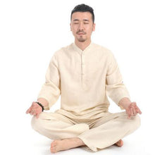 Load image into Gallery viewer, Men Yoga Clothing Jogging Suit Chinese Zen Suit Healthy Fabric Tracksuit Men Quick Drying Linen Yoga Set Gym Wear Two Piece Set