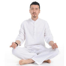 Load image into Gallery viewer, Men Yoga Clothing Jogging Suit Chinese Zen Suit Healthy Fabric Tracksuit Men Quick Drying Linen Yoga Set Gym Wear Two Piece Set
