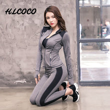Load image into Gallery viewer, 3PCS Women Yoga Set for Running Coat Fitness Bra Sports Wear Gym Clothing Women Workout Set Sports Suit Women sportswear