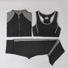 Load image into Gallery viewer, 3PCS Women Yoga Set for Running Coat Fitness Bra Sports Wear Gym Clothing Women Workout Set Sports Suit Women sportswear