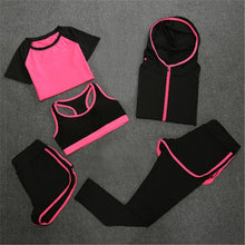 Load image into Gallery viewer, New Yoga Suits Women Gym Clothes Fitness Running Tracksuit Sports Bra+Sport Leggings+Yoga Shorts+Top 5-Piece Set Plus Size M-XXL