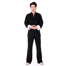 Load image into Gallery viewer, 2018 Man Yoga Set Solid Large Size Yoga Shirt Pants Zen Meditation Kong Fu Clothing Man Sportswear Set Gym Yoga Suit Tracksuit