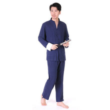 Load image into Gallery viewer, 2018 Man Yoga Set Solid Large Size Yoga Shirt Pants Zen Meditation Kong Fu Clothing Man Sportswear Set Gym Yoga Suit Tracksuit