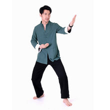 Load image into Gallery viewer, 2018 Man Yoga Set Solid Large Size Yoga Shirt Pants Zen Meditation Kong Fu Clothing Man Sportswear Set Gym Yoga Suit Tracksuit