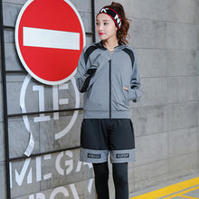 Load image into Gallery viewer, Yoga Set Running Gym Women Sportswear Solid Pathwork Letters Plus Breathable Body Building Sports Clothing Fitness